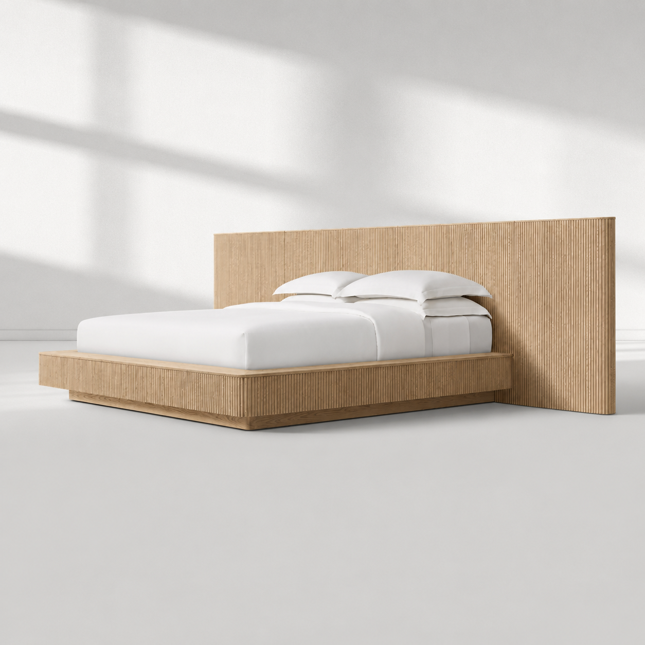 Mulholland Wide Extended Fabric Panel Bed