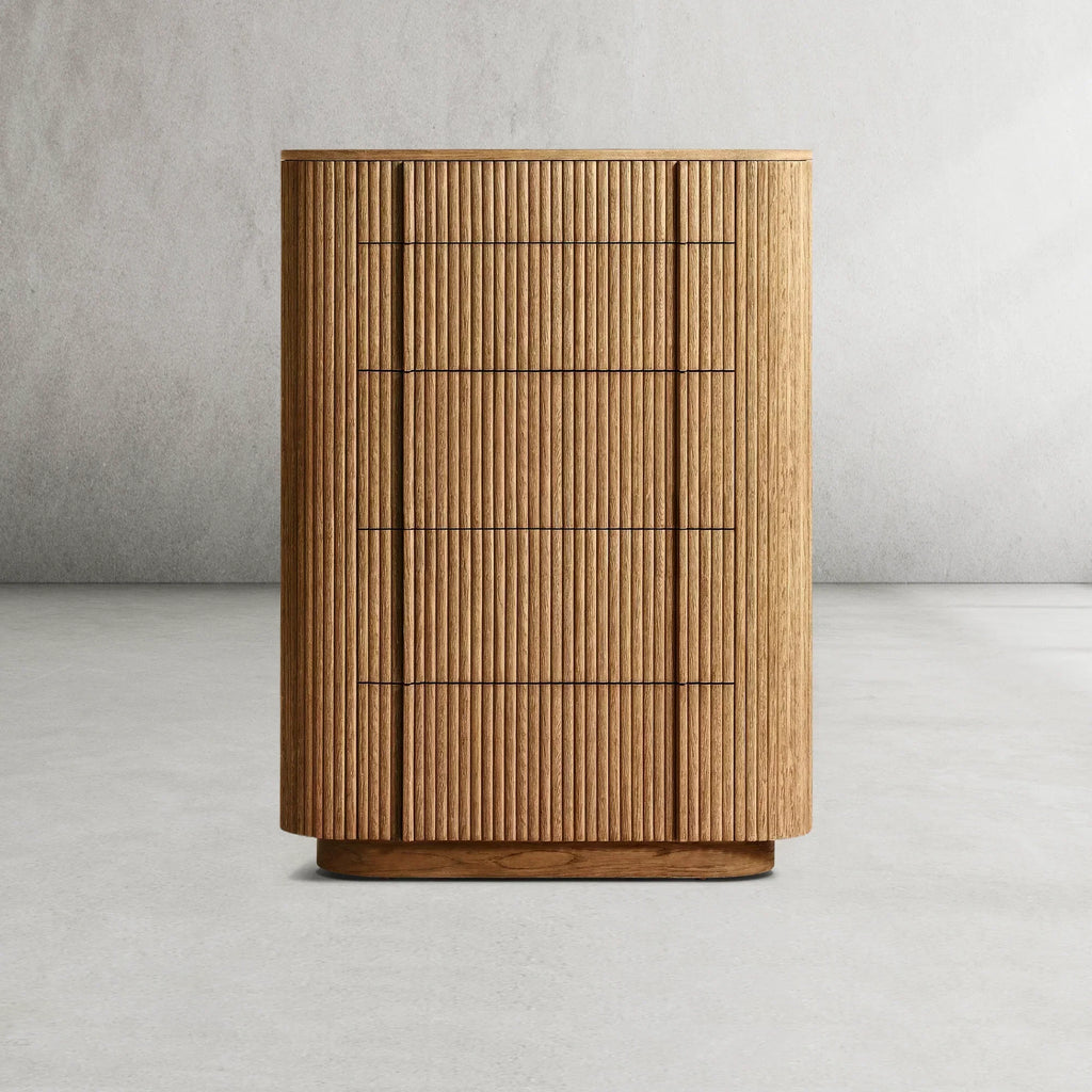 Mulholland Modern Cabinet 5-Drawer Narrow Dresser