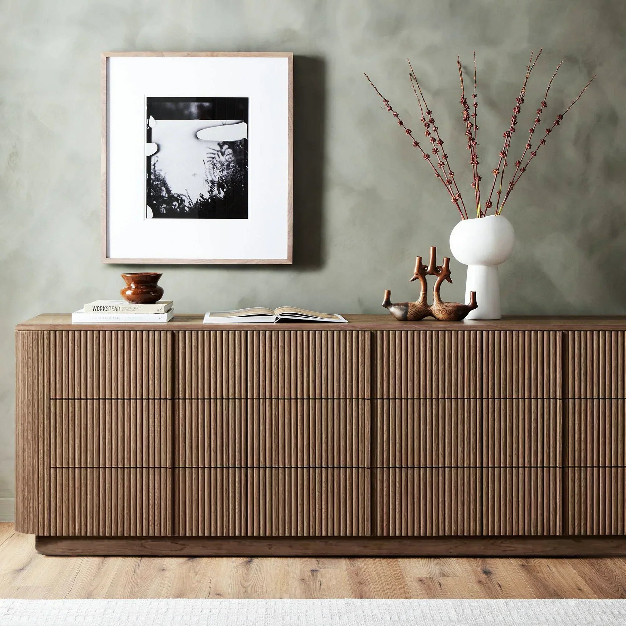 rh modern dresser Rh Byron 6-Drawer Dresser 72 Light Oak | Solid American White Oak | Artisan Crafted
