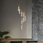 Allure Multi-LED Glass Staircase Chandelier
