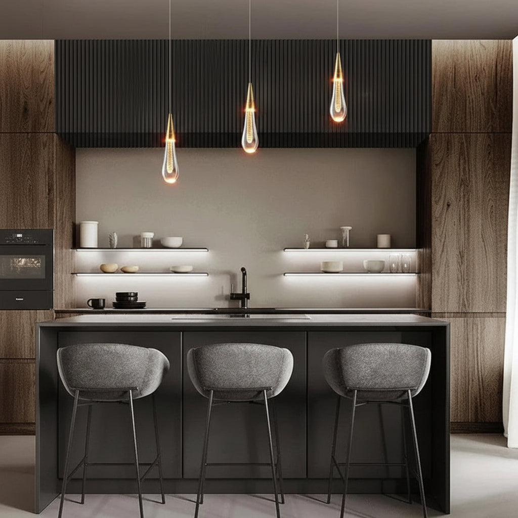 Allure Multi-LED Glass Staircase Chandelier
