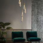 Allure Multi-LED Glass Staircase Chandelier
