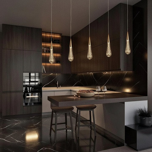 Allure Multi-LED Glass Staircase Chandelier