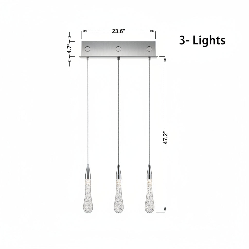 Allure Multi-LED Glass Staircase Chandelier