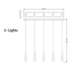 Allure Multi-LED Glass Staircase Chandelier 49 Lights