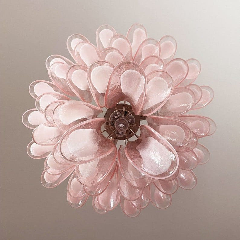 Murano Chandelier – 52 petals – Pink