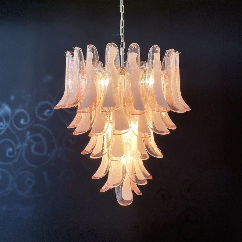 Murano Chandelier – 52 petals – Pink