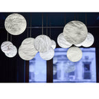 Nami Alabaster Sphere Staircase Chandelier - kimoylights