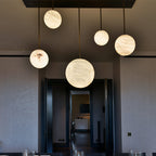 Nami Alabaster Sphere Staircase Chandelier- kimoylights