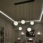 Nami Alabaster Sphere Staircase Chandelier - kimoylights
