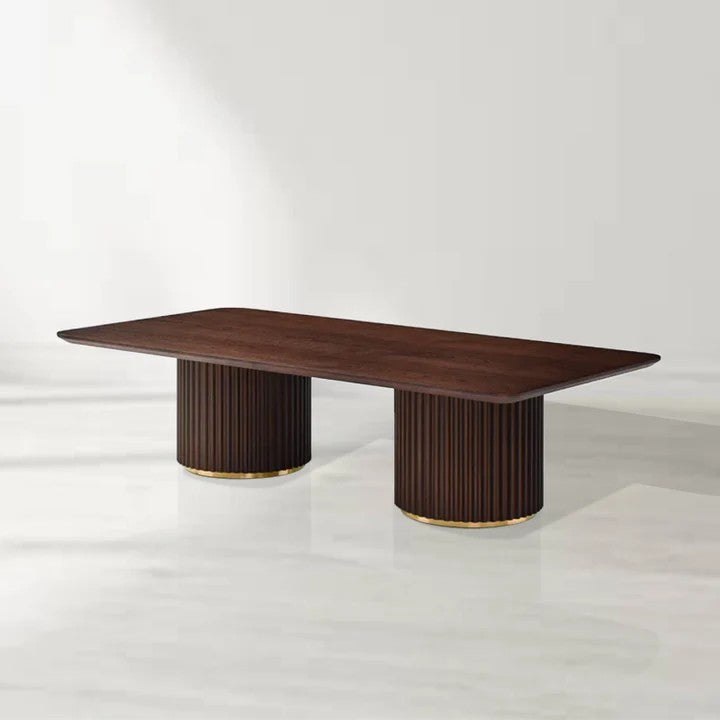 Nantie Coffee Table - Double Pedestal