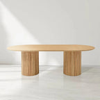 Nantine Dining Table 320 - Pill Shaped - Ash Oak