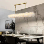 Nasile Linear Alabaster Chandelier (Rod)  - kimoylights