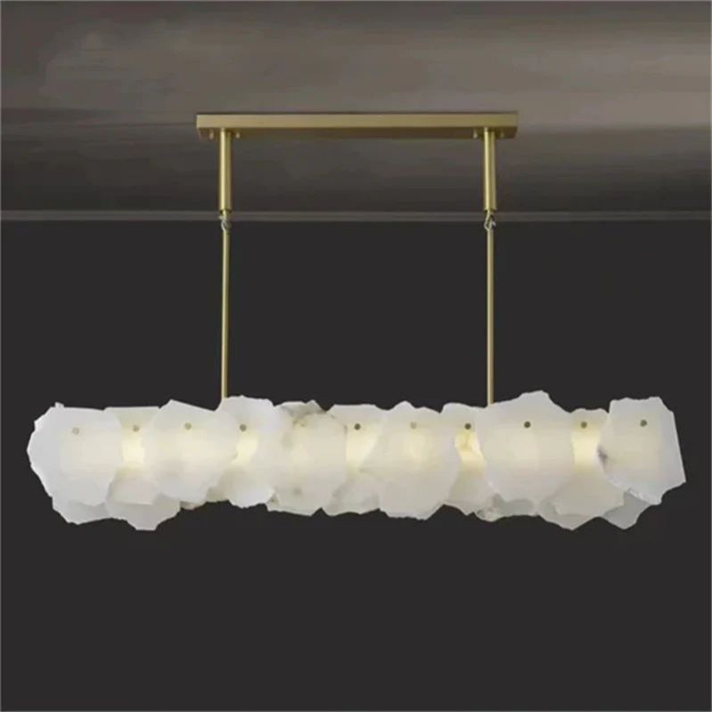 Nasile Linear Alabaster Chandelier (Rod)  - kimoylights