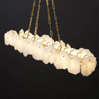 Nasile Linear Alabaster Chandelier (Chain) - kimoylights