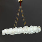 Nasile Linear Alabaster Chandelier (Chain) - kimoylights
