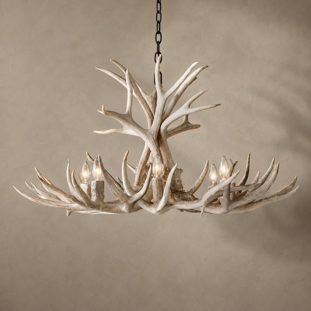 Natural Antler Chandelier 36"