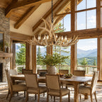 Natural Antler Chandelier 36"