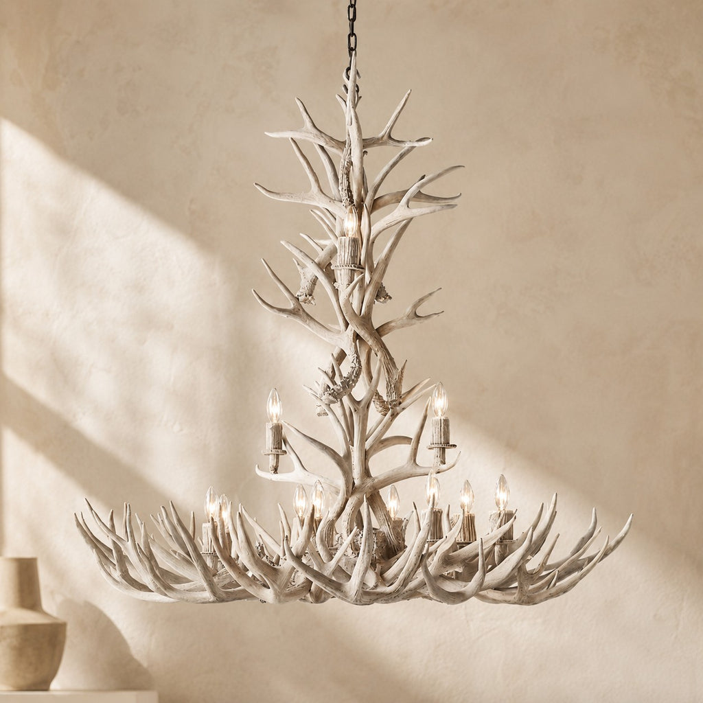Natural Antler Chandelier 48"