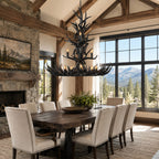 Natural Antler Chandelier 48"