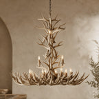 Natural Antler Chandelier 48"
