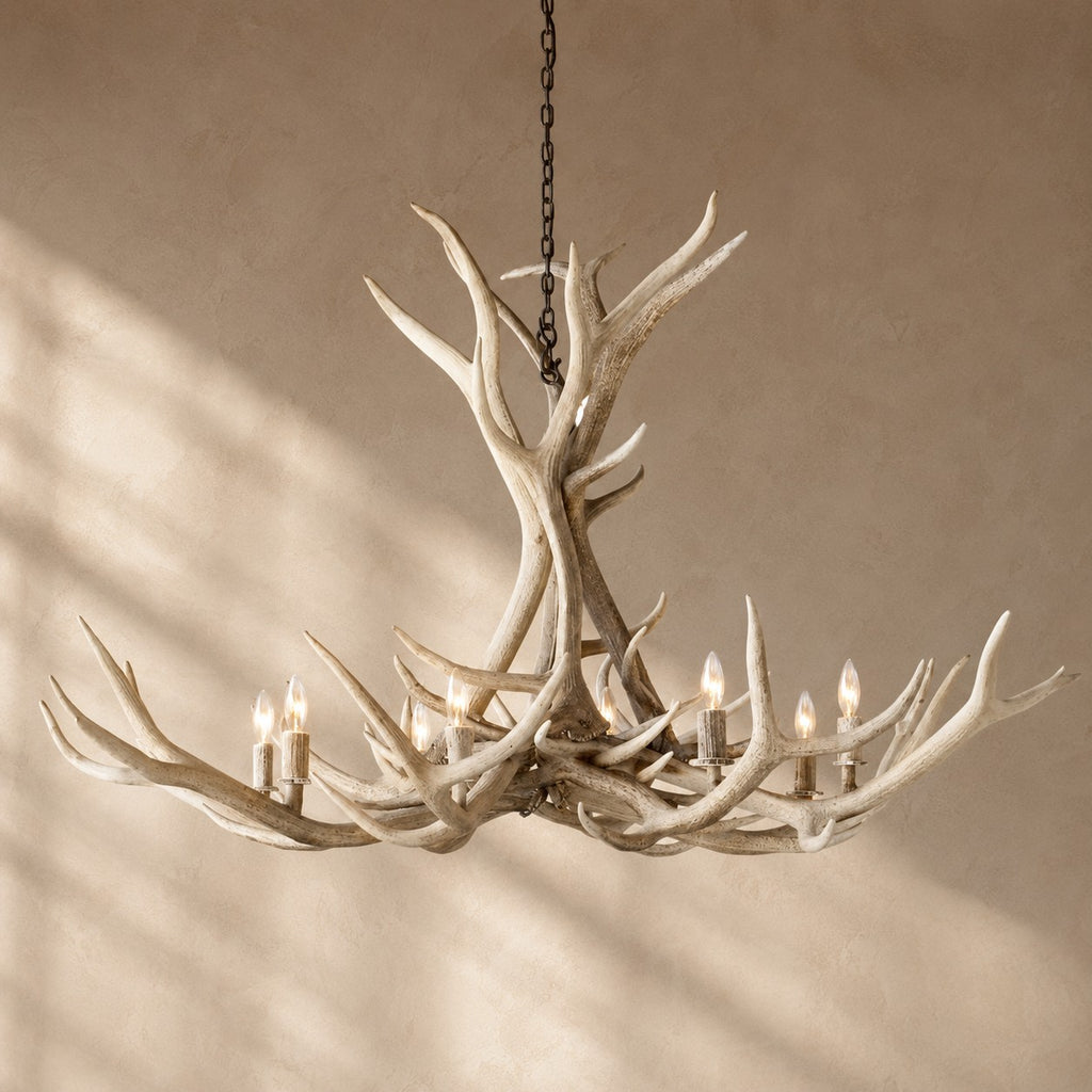 Natural Antler Chandelier 60"
