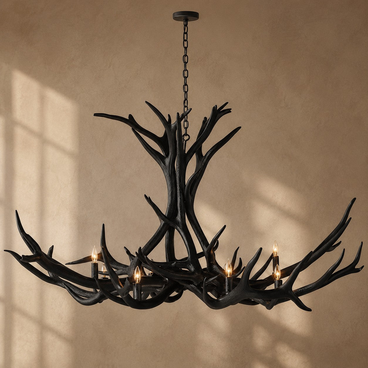 Natural Antler Chandelier 60"