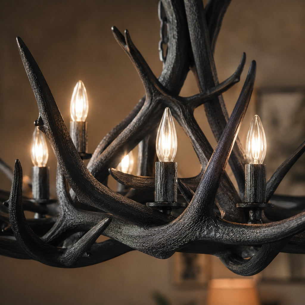 Natural Antler Chandelier 60"