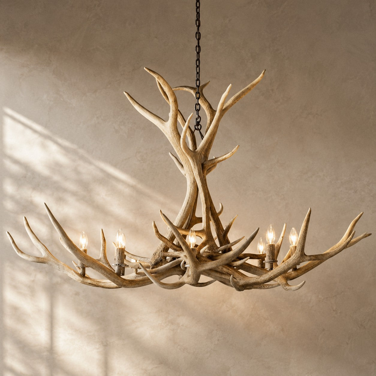 Natural Antler Chandelier 60"
