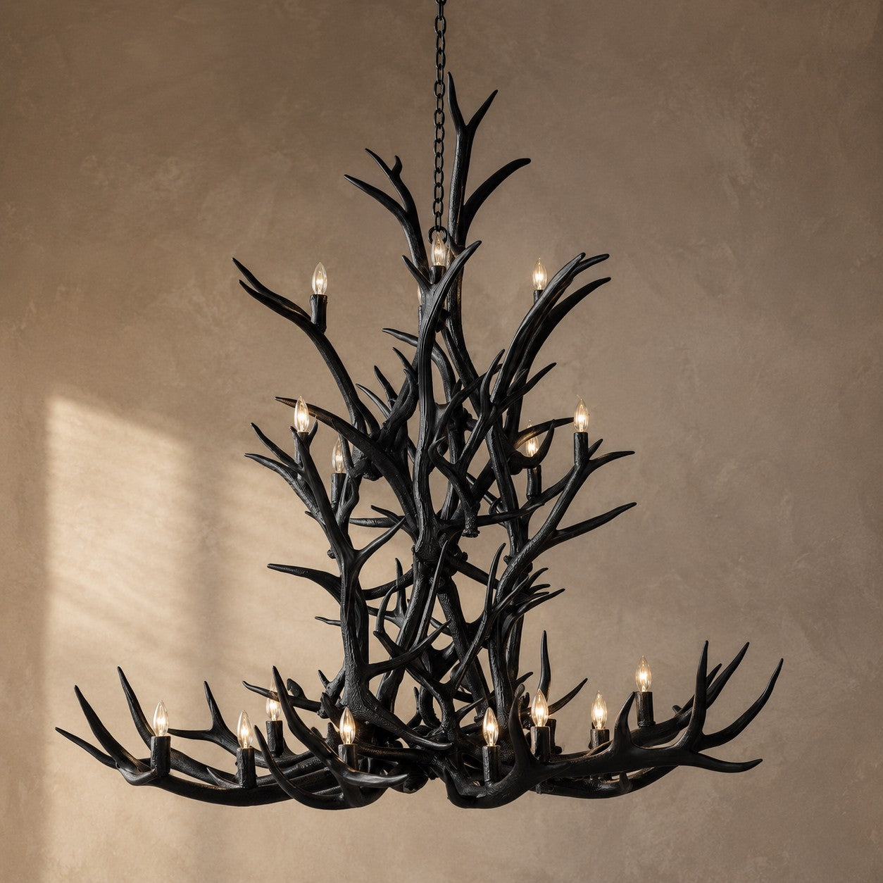 Natural Antler Chandelier 66"