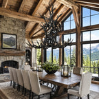 Natural Antler Chandelier 66"