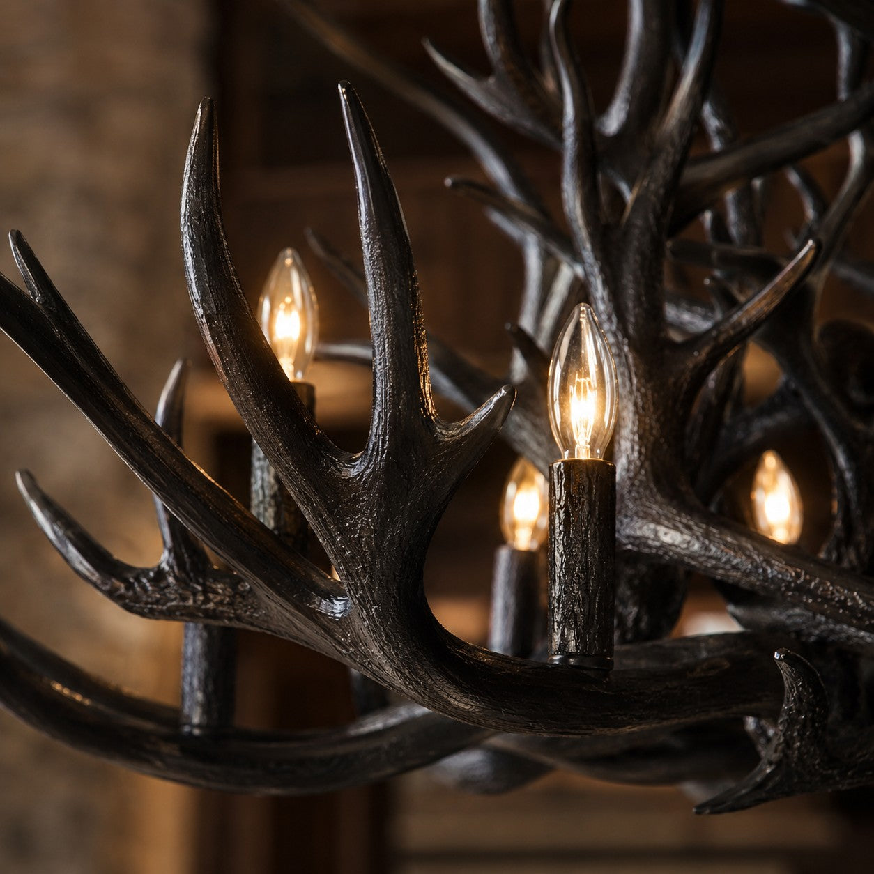 Natural Antler Chandelier 66"
