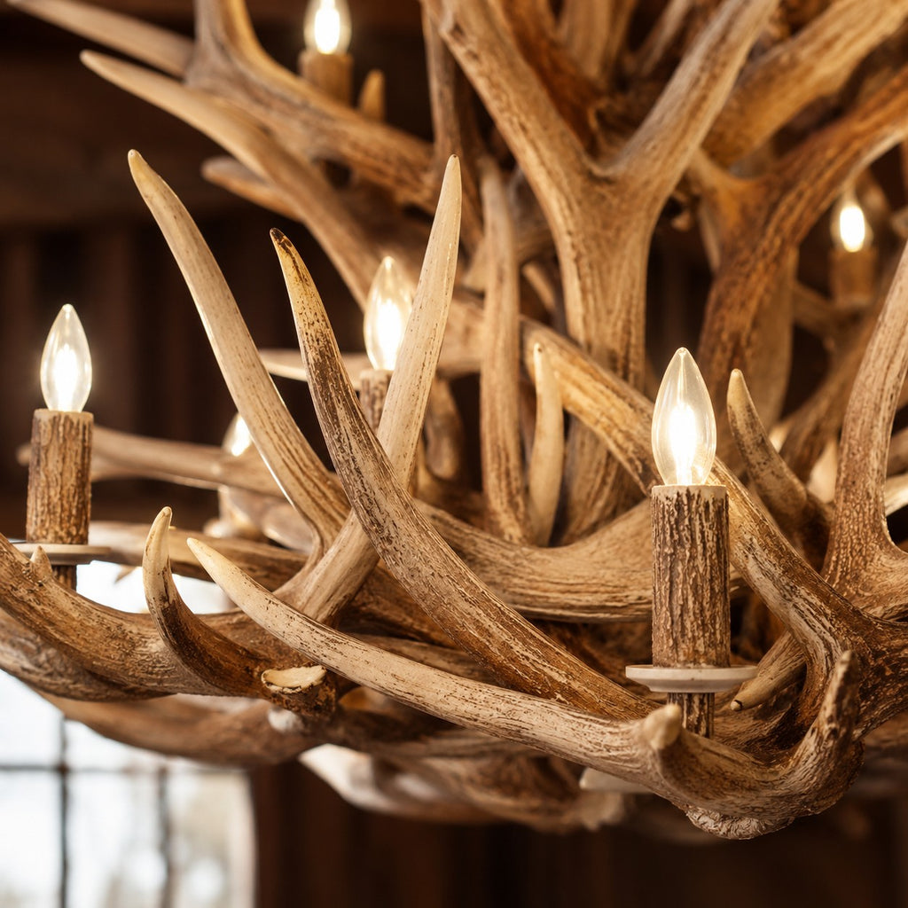 Natural Antler Chandelier 66"