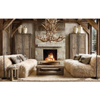 Natural Antler Chandelier 36"