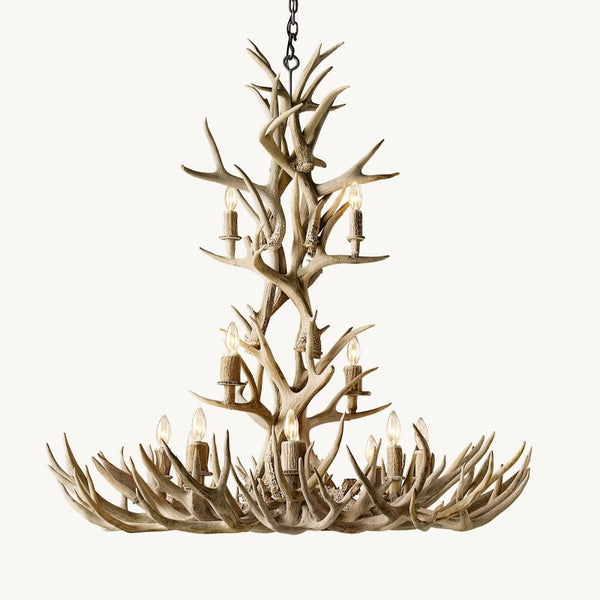 Natural Antler Chandelier 48"