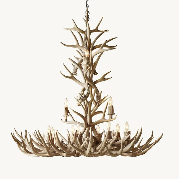 Natural Antler Chandelier 48"