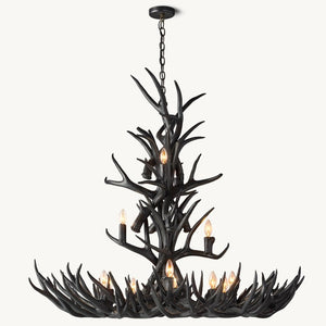Natural Antler Chandelier 48"