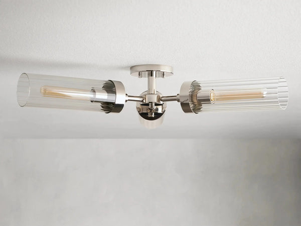 Andreas 3-Light Glass Flushmount