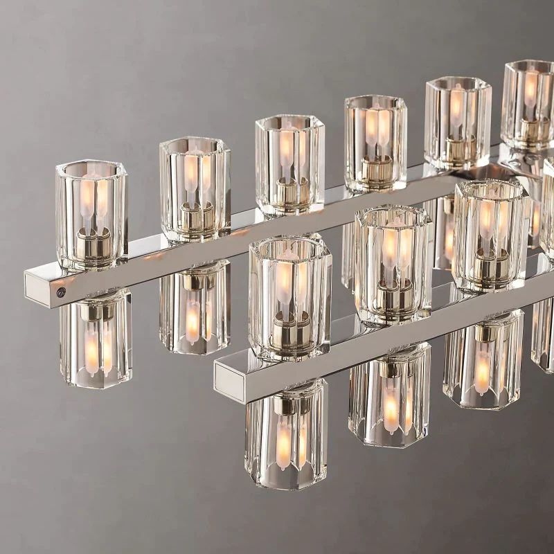 Niko Wine-Glass Rectangular Chandelier 72''
