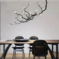 Noir Magnolia Branch & Porcelain Bloom Chandelier