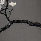 Noir Magnolia Branch & Porcelain Bloom Chandelier