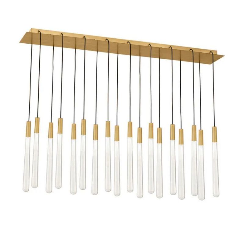 Nolandl 18-Light Linear Crystal Chandelier 48" - kimoylights