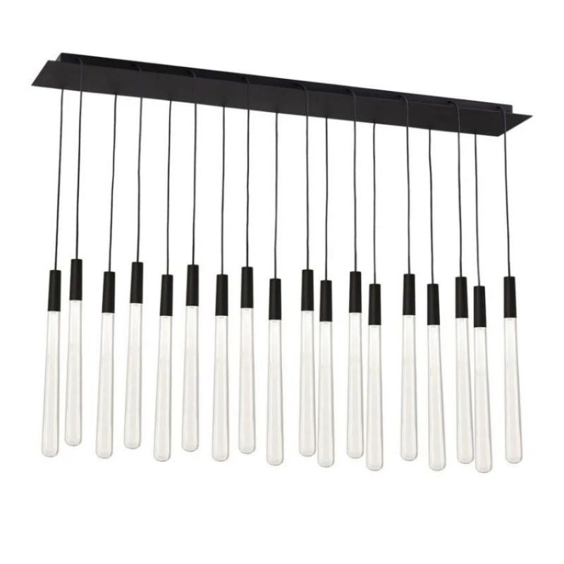 Nolandl 18-Light Linear Crystal Chandelier 48" - kimoylights