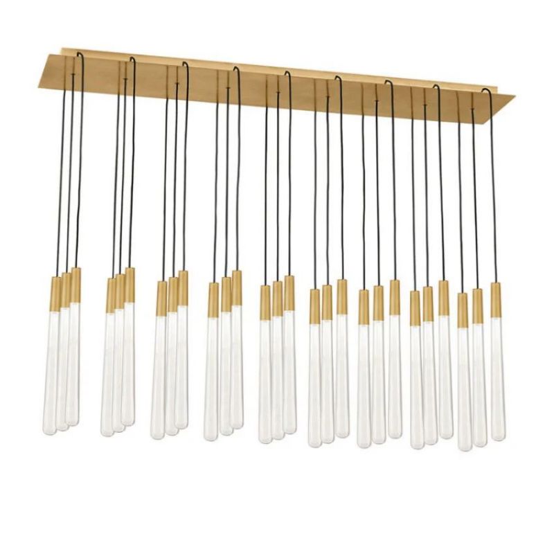 Nolandl 27-Light Linear Crystal Chandelier 48" - kimoylights