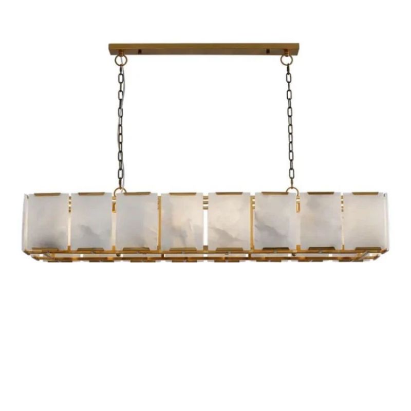 Ole Rectangle Chandelier Alabaster-kimoylights