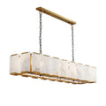 Ole Rectangle Chandelier Alabaster -kimoylights