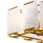 Ole Rectangle Chandelier Alabaster -kimoylights