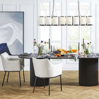 Ole Rectangle Chandelier Alabaster -kimoylights