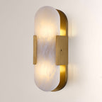 OpalEdge Oval Alabaster Wall Sconces 13.8 19.7H