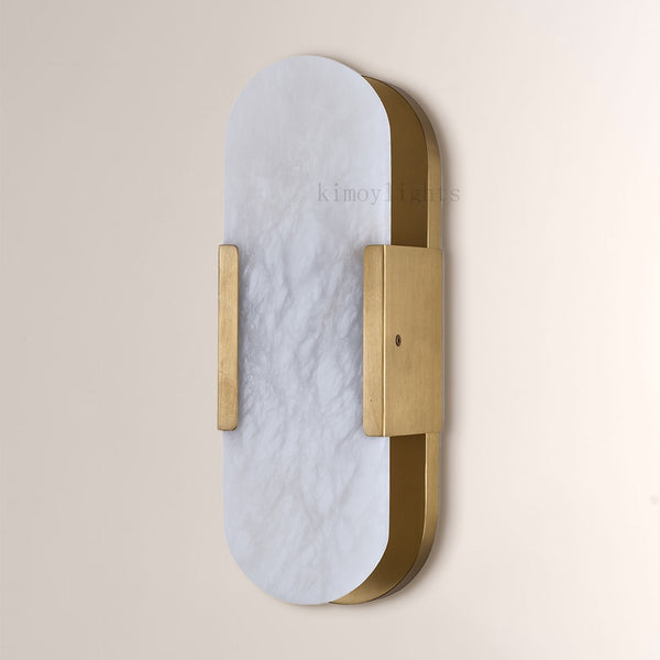 OpalEdge Oval Alabaster Wall Sconces 13.8 19.7H